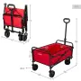 Chariot Multi-usages Aktive Rouge Polyester Acier 65 x 94 x 40 cm Pliable Plage de Aktive, Chariots à 2 roues - Réf : S890535...