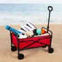 Chariot Multi-usages Aktive Rouge Polyester Acier 65 x 94 x 40 cm Pliable Plage de Aktive, Chariots à 2 roues - Réf : S890535...