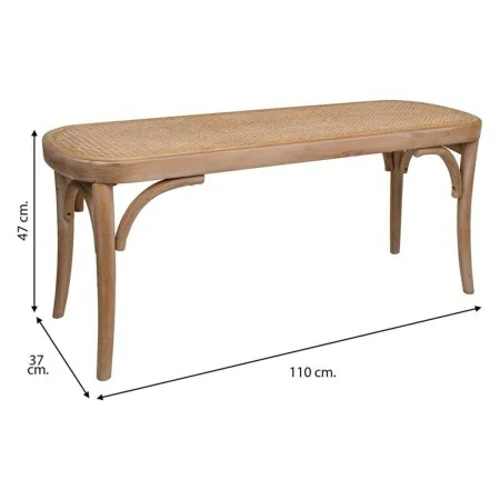 Banqueta Alexandra House Living Castanho Rotim Madeira da borracha 37 x 47 x 110 cm de Alexandra House Living, Cadeiras - Ref...