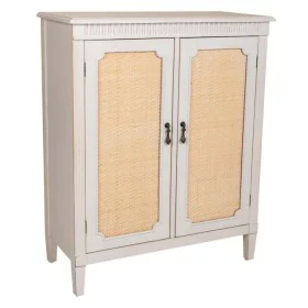 Hall Alexandra House Living White Rattan Fir wood MDF Wood 36 x 95 x 78 cm by Alexandra House Living, Tables - Ref: D1631409,...