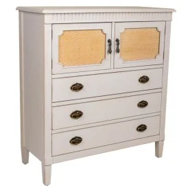 Cassettiera Alexandra House Living Bianco Rattan Legno di abete Legno MDF 36 x 90 x 82 cm di Alexandra House Living, Comò e c...