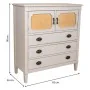 Chest of drawers Alexandra House Living White Rattan Fir wood MDF Wood 36 x 90 x 82 cm by Alexandra House Living, Chest of Dr...