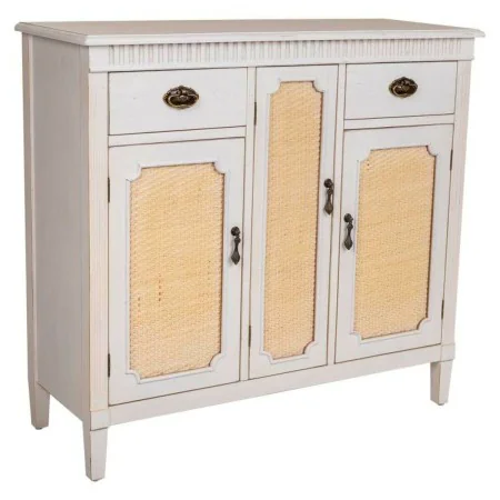 Sideboard Alexandra House Living White Rattan Fir wood 36 x 88 x 95 cm by Alexandra House Living, Sideboards - Ref: D1631412,...