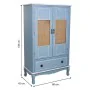 Schrank Alexandra House Living Blau Rattan Tannenholz Holz MDF 42 x 138 x 80 cm von Alexandra House Living, Kleiderschränke -...