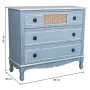 Chest of drawers Alexandra House Living Blue Rattan Fir wood MDF Wood 38 x 80 x 90 cm by Alexandra House Living, Chest of Dra...