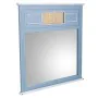 Wall mirror Alexandra House Living Blue Glass Rattan Fir wood 3 x 76 x 70 cm by Alexandra House Living, Wall-Mounted Mirrors ...