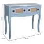 Hall Table with Drawers Alexandra House Living Blue Rattan Fir wood MDF Wood 33 x 77 x 90 cm by Alexandra House Living, Table...