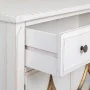 Credenza Alexandra House Living Bianco Metallo Vetro Legno di abete 38 x 80 x 140 cm di Alexandra House Living, Credenze e bu...