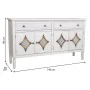 Credenza Alexandra House Living Bianco Metallo Vetro Legno di abete 38 x 80 x 140 cm di Alexandra House Living, Credenze e bu...