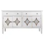 Credenza Alexandra House Living Bianco Metallo Vetro Legno di abete 38 x 80 x 140 cm di Alexandra House Living, Credenze e bu...