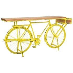 Ingresso Alexandra House Living Bike Giallo Ferro Legno di mango 46 x 93 x 187 cm di Alexandra House Living, Tavoli - Rif: D1...