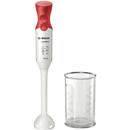 Hand-held Blender BOSCH MSM64010 White Red 450 W by BOSCH, Cup and hand blenders - Ref: S9101313, Price: 33,32 €, Discount: %