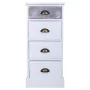 Caisson à Tiroirs Alexandra House Living Blanc Bois de paulownia Bois MDF 25 x 76 x 35 cm de Alexandra House Living, Commodes...