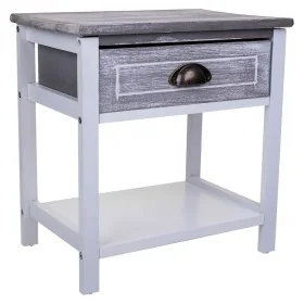 Mesa de Cabeceira Alexandra House Living Branco 29 x 42 x 40 cm de Alexandra House Living, Mesinhas de cabeceira - Ref: D1631...