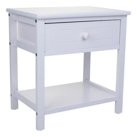 Mesa de Cabeceira Alexandra House Living Branco 29 x 42 x 40 cm de Alexandra House Living, Mesinhas de cabeceira - Ref: D1631...