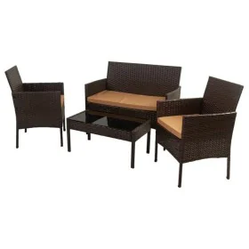 Table Set with 2 Armchairs Alexandra House Living Brown 4 Pieces by Alexandra House Living, Garden Furniture Sets - Ref: D163...