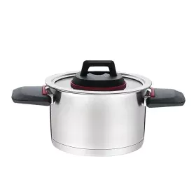 Casserole with Lid Feel Maestro MR-3530-18 Red Black Steel Stainless steel Plastic Ø 18 cm 2,3 L by Feel Maestro, Braising Pa...