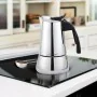 Italian Coffee Pot Feel Maestro MR-1660-4 Black Silver Stainless steel 18/10 200 ml 4 Cups by Feel Maestro, Stovetop Coffee M...