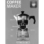 Italian Coffee Pot Feel Maestro MR-1667-6 Black Granite Aluminium 300 ml 6 Cups by Feel Maestro, Stovetop Coffee Makers - Ref...