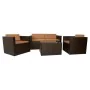 Set of furniture Alexandra House Living Brown 4 Pieces by Alexandra House Living, Garden Furniture Sets - Ref: D1631481, Pric...