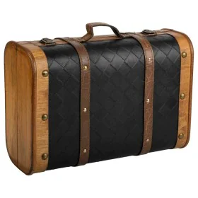 Valise décorative Alexandra House Living Noir PVC Bois Métal Tissu Vintage 30 x 17 x 43 cm de Alexandra House Living, Boîtes ...