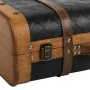 Decorative suitcase Alexandra House Living Black PVC Wood Metal Cloth Vintage 30 x 17 x 43 cm by Alexandra House Living, Stor...