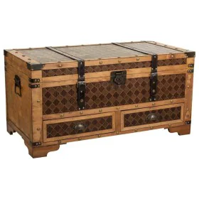 Baú Alexandra House Living Castanho PVC Madeira Metal Tecido 45 x 45 x 90 cm Estilo vintage de Alexandra House Living, Malas ...