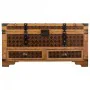 Baú Alexandra House Living Castanho PVC Madeira Metal Tecido 45 x 45 x 90 cm Estilo vintage de Alexandra House Living, Malas ...