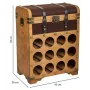 Bottle rack Alexandra House Living Brown PVC Wood Metal Cloth 28 x 59 x 45 cm Chest by Alexandra House Living, Shelves and su...