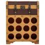 Bottle rack Alexandra House Living Brown PVC Wood Metal Cloth 28 x 59 x 45 cm Chest by Alexandra House Living, Shelves and su...