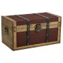 Chest Alexandra House Living Brown PVC Wood Metal Cloth 22 x 20 x 38 cm Estilo vintage by Alexandra House Living, Trunks - Re...