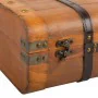 Jeu de valises Alexandra House Living Marron PVC Bois Métal Vintage 30 x 16 x 45 cm 38 x 24 x 13,5 cm Décoratif 2 Pièces de A...