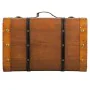 Juego de Maletas Alexandra House Living Marrón PVC Madera Metal Vintage 30 x 16 x 45 cm 38 x 24 x 13,5 cm Decorativo 2 Piezas...