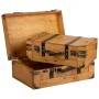 Jeu de valises Alexandra House Living Marron PVC Bois Métal Vintage 31 x 17 x 45 cm 40 x 24 x 13,5 cm Décoratif 2 Pièces de A...