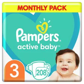 Couches jetables Pampers S3 3 de Pampers, Couches bébés - Réf : S9108291, Prix : 49,82 €, Remise : %