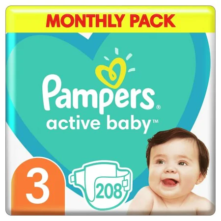 Couches jetables Pampers S3 3 de Pampers, Couches bébés - Réf : S9108291, Prix : 47,04 €, Remise : %