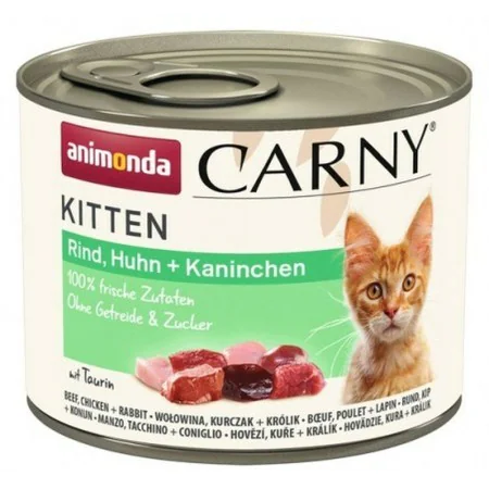 Cat food Animonda Carny Kitten Chicken Veal Rabbit 200 g by Animonda, Wet - Ref: S9108530, Price: 1,74 €, Discount: %