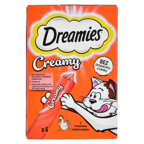 Lanche para Gato Dreamies Creamy 4 x 10 g Frango de Dreamies, Snacks - Ref: S9108562, Preço: 3,12 €, Desconto: %