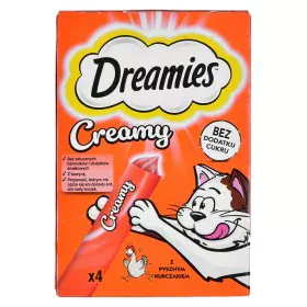 Lanche para Gato Dreamies Creamy 4 x 10 g Frango de Dreamies, Snacks - Ref: S9108562, Preço: 2,95 €, Desconto: %