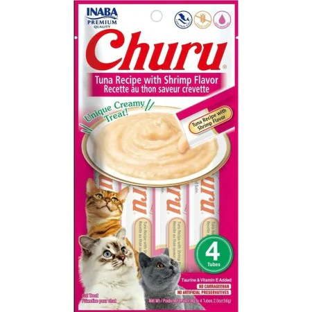 Collation pour Chat Inaba Churu 4 x 14 g Crevettes Thon de Inaba, Snacks - Réf : S9108634, Prix : 4,59 €, Remise : %