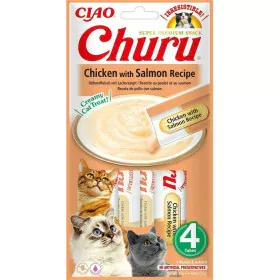 Snack para Gatos Inaba Churu 4 x 14 g Pollo Salmón de Inaba, Snacks - Ref: S9108649, Precio: 9,08 €, Descuento: %