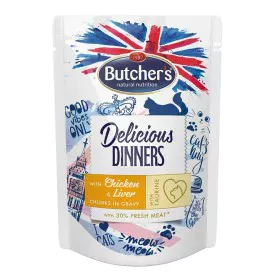 Comida para gato Butcher's Delicious Frango Fígado 100 g 100 L de Butcher's, Húmida - Ref: S9109889, Preço: 1,14 €, Desconto: %