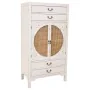 Cupboard Alexandra House Living White Rattan Fir wood MDF Wood 40 x 135 x 70 cm by Alexandra House Living, Bedroom Wardrobes ...