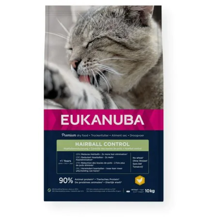 Comida para gato Eukanuba Hairball Control Chicken Frango 10 kg de Eukanuba, Seca - Ref: S91099134, Preço: 46,62 €, Desconto: %