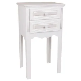 Mesa de Cabeceira Alexandra House Living Branco 28 x 69 x 38 cm de Alexandra House Living, Mesinhas de cabeceira - Ref: D1631...