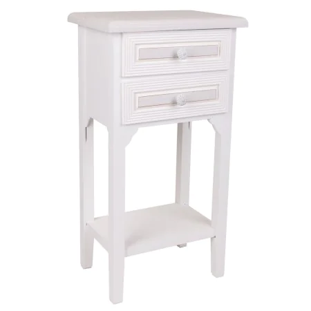 Mesa de Cabeceira Alexandra House Living Branco 26 x 69 x 37 cm de Alexandra House Living, Mesinhas de cabeceira - Ref: D1631...