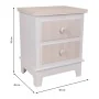 Mesa de Cabeceira Alexandra House Living Branco 30 x 50 x 40 cm de Alexandra House Living, Mesinhas de cabeceira - Ref: D1631...