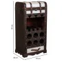 Bottle rack Alexandra House Living Brown PVC Wood Metal Cloth 30 x 85 x 44 cm Chest by Alexandra House Living, Shelves and su...