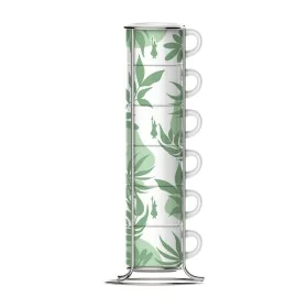 Juego de 6 Tazas de Café Bialetti 29597 Blanco Verde Porcelana 90 ml (6 Unidades) de Bialetti, Tazas - Ref: S91101819, Precio...