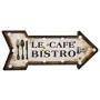 Plaque Murale Alexandra House Living Le Cafe Bistro Blanc Fer 27 x 5 x 65 cm Illumination de Alexandra House Living, Plaques ...